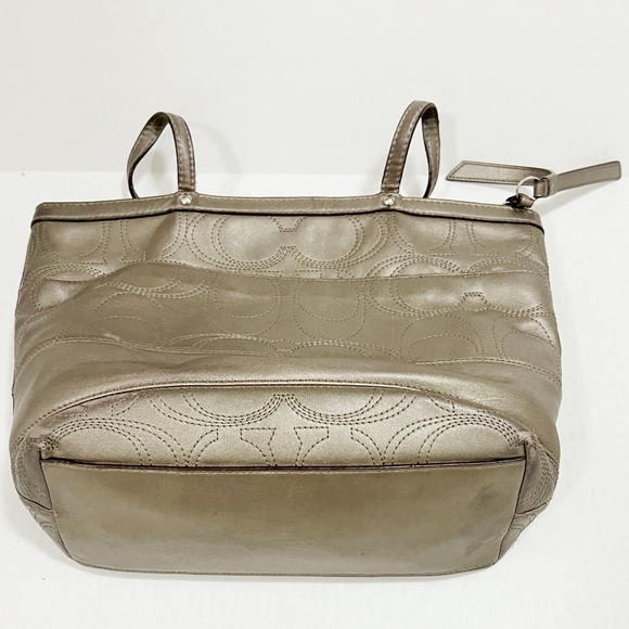 Coach Metallic Leather Shoulder Bag - Picture 3 of 4